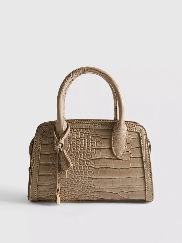 Tasje met krokodillenprint