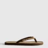 Teenslippers met zeegras-effect