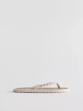 Teenslippers met zeegras-effect