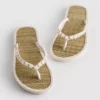 Teenslippers met zeegras-effect