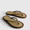 Teenslippers met zeegras-effect