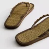 Teenslippers met zeegras-effect
