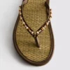 Teenslippers met zeegras-effect
