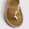 Teenslippers met zeegras-effect