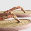 Teenslippers met zeegras-effect