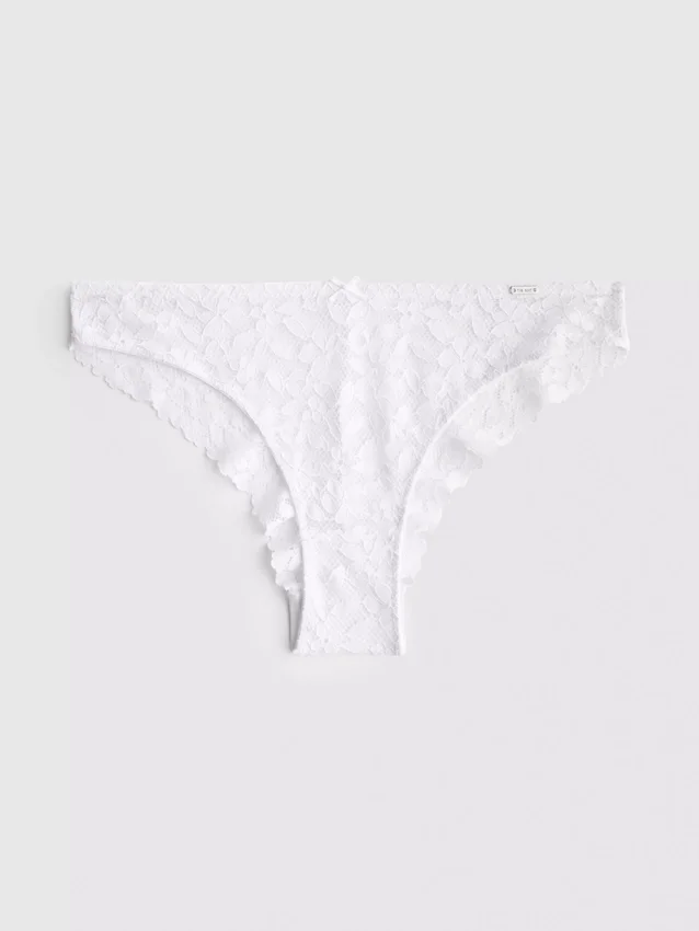 The Edit bloemenkant Braziliaanse slip