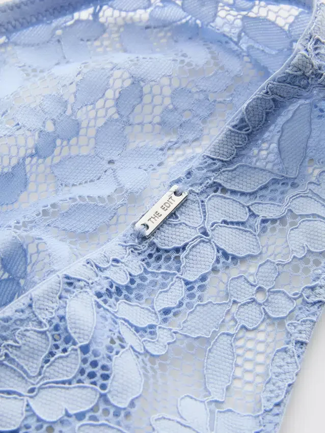The Edit bloemenkant Braziliaanse slip
