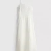 The Edit Broderie midi-jurk