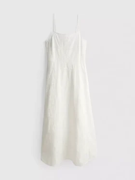 The Edit Broderie midi-jurk