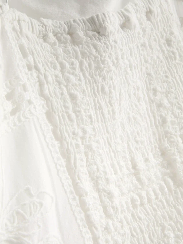 The Edit Broderie midi-jurk