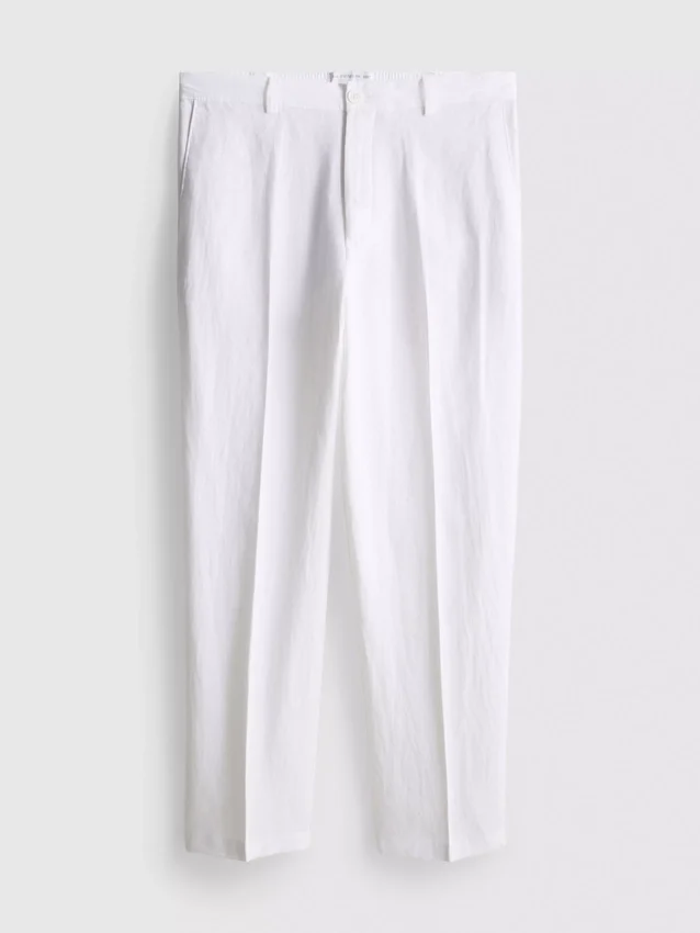 The Edit-broek van linnenmix in relaxte pasvorm