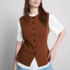 The Edit gebreide tanktop met knoopsluiting