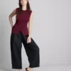 The Edit gebreide tanktop met knoopsluiting