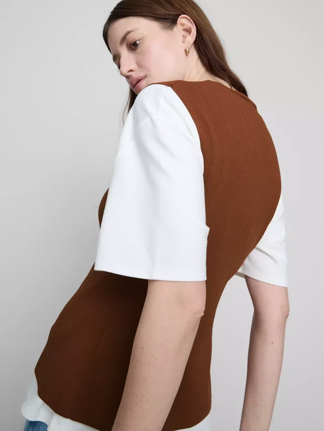 The Edit gebreide tanktop met knoopsluiting