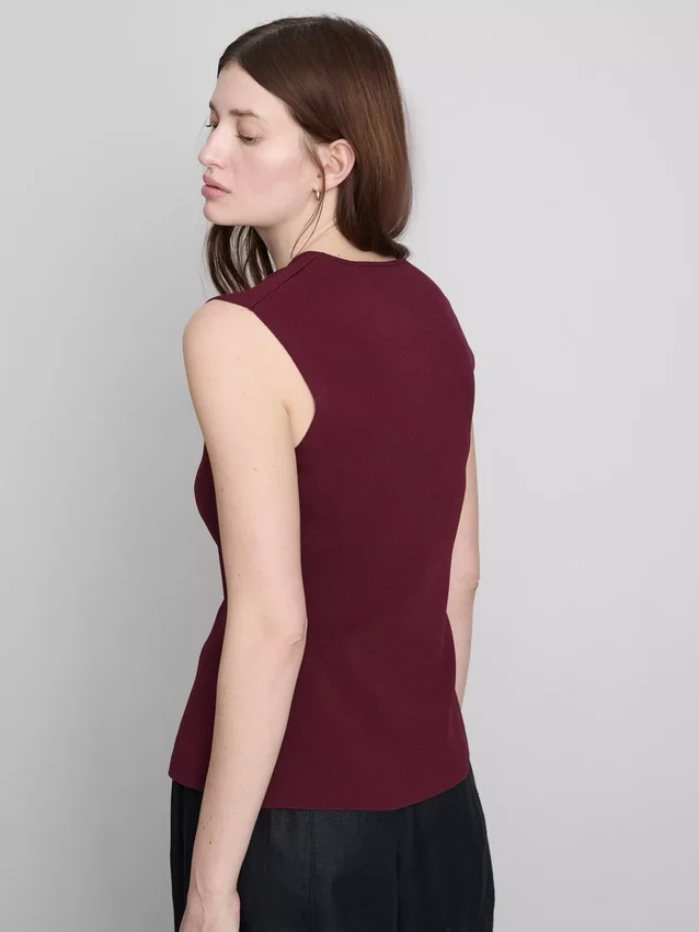 The Edit gebreide tanktop met knoopsluiting