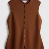 The Edit gebreide tanktop met knoopsluiting
