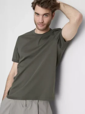 The Edit gemerceriseerde slim-fit T-shirt