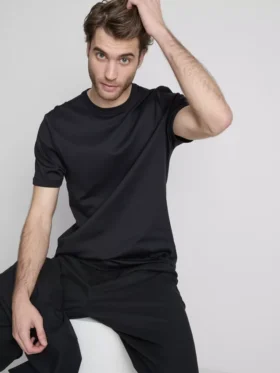 The Edit gemerceriseerde slim-fit T-shirt