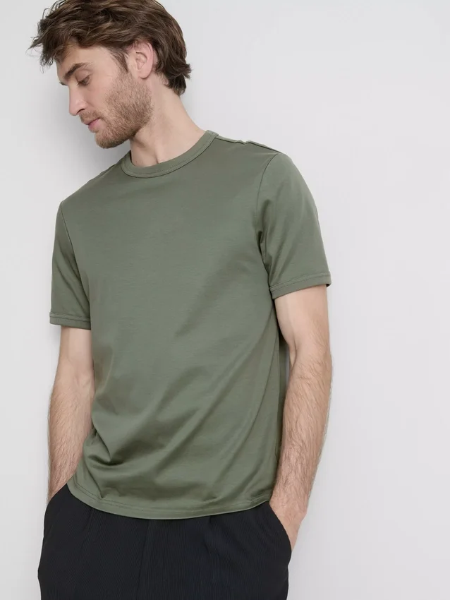 The Edit gemerceriseerde slim-fit T-shirt
