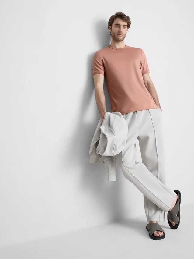 The Edit gemerceriseerde slim-fit T-shirt