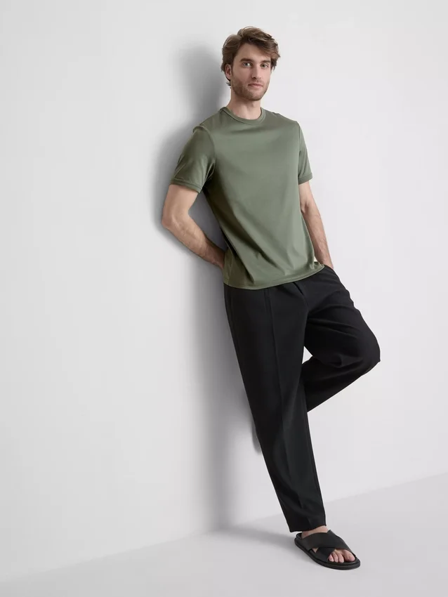 The Edit gemerceriseerde slim-fit T-shirt
