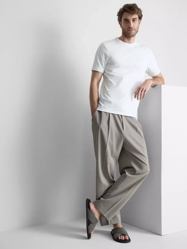 The Edit gemerceriseerde slim-fit T-shirt
