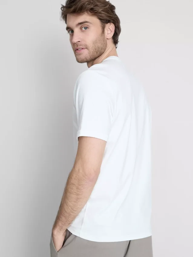 The Edit gemerceriseerde slim-fit T-shirt