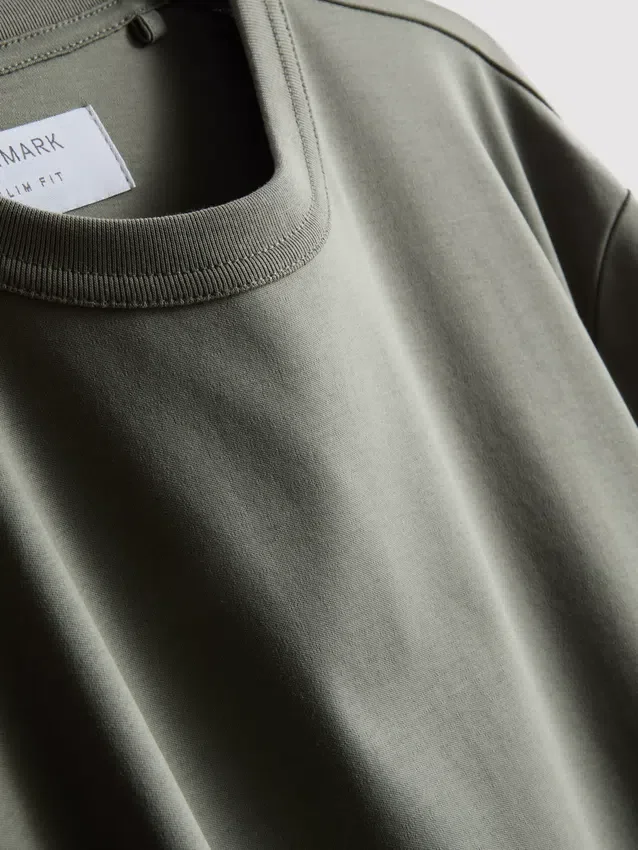 The Edit gemerceriseerde slim-fit T-shirt