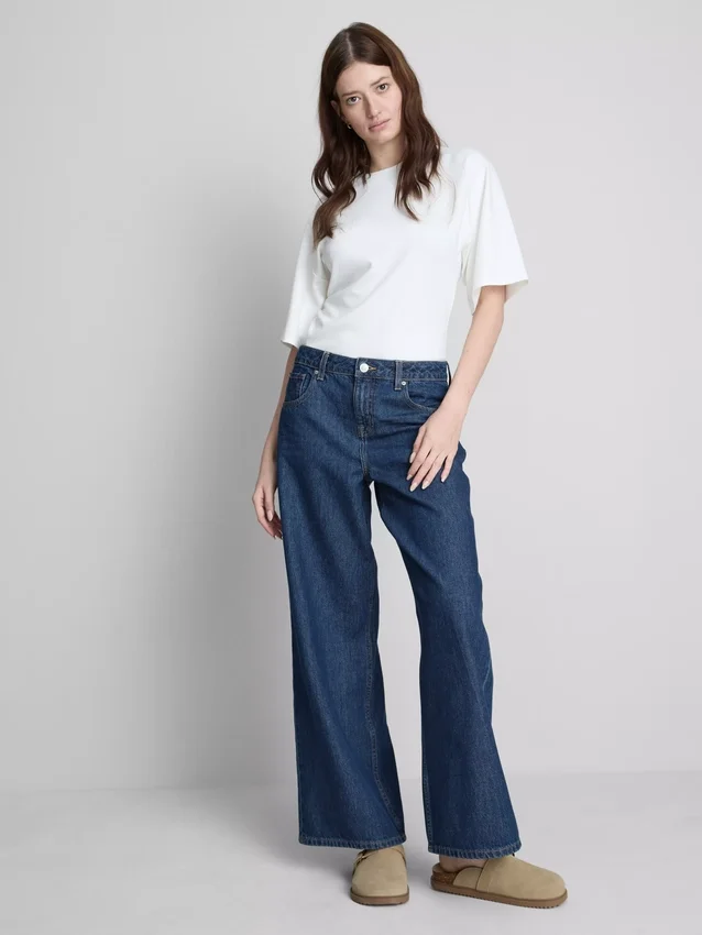 The Edit-jeans met rechte pijpen van katoenen denim