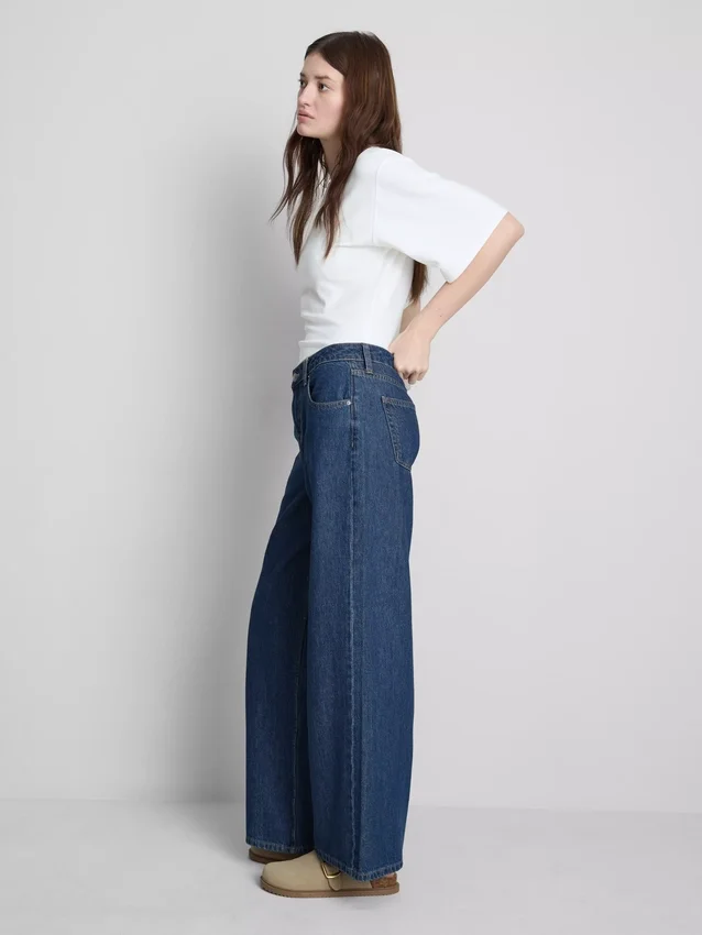The Edit-jeans met rechte pijpen van katoenen denim
