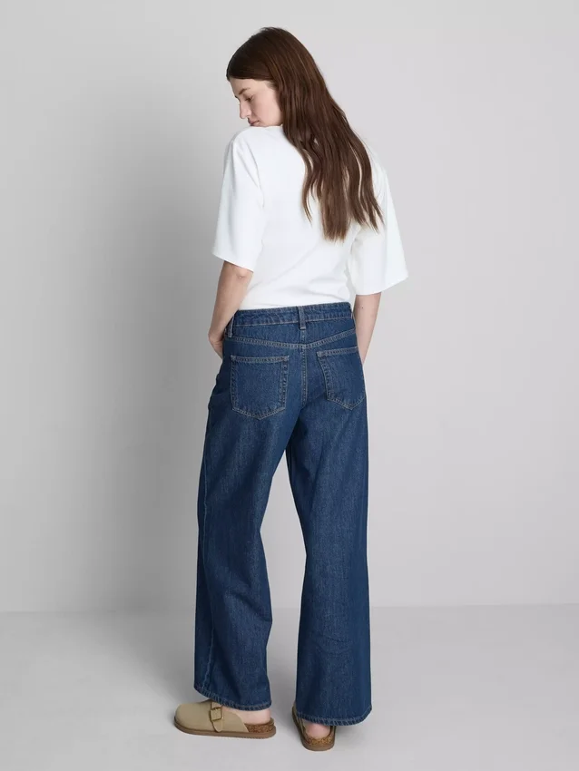 The Edit-jeans met rechte pijpen van katoenen denim