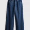 The Edit-jeans met rechte pijpen van katoenen denim