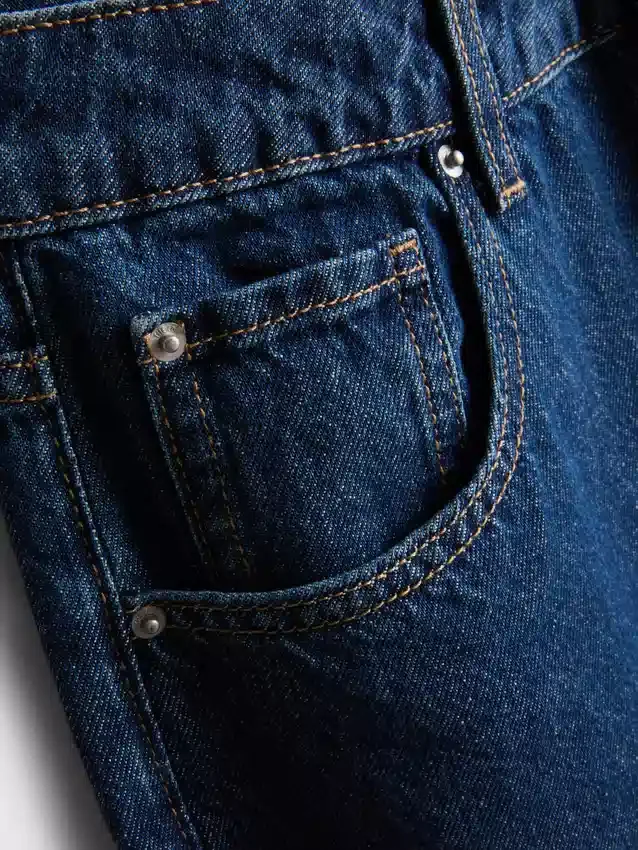 The Edit-jeans met rechte pijpen van katoenen denim