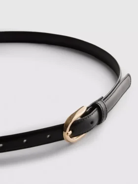 The Edit leren smalle riem