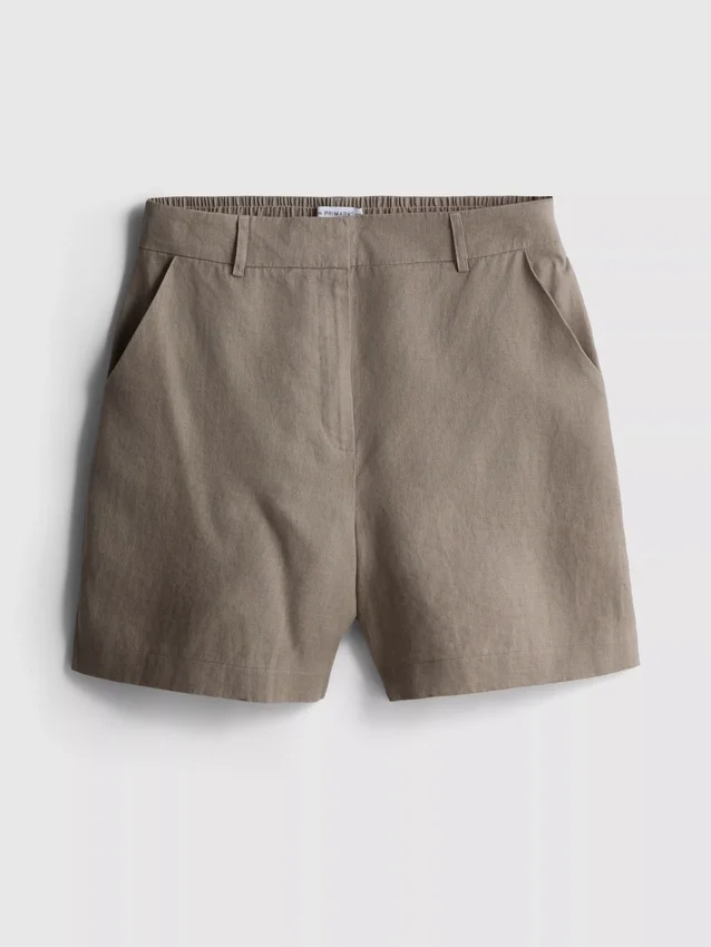 The Edit linnen klassieke korte broek