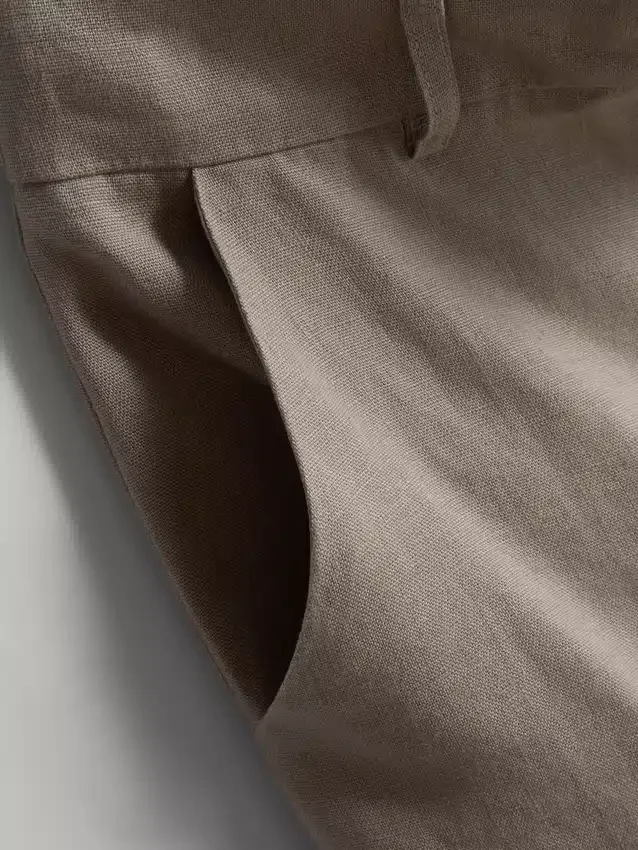 The Edit linnen klassieke korte broek