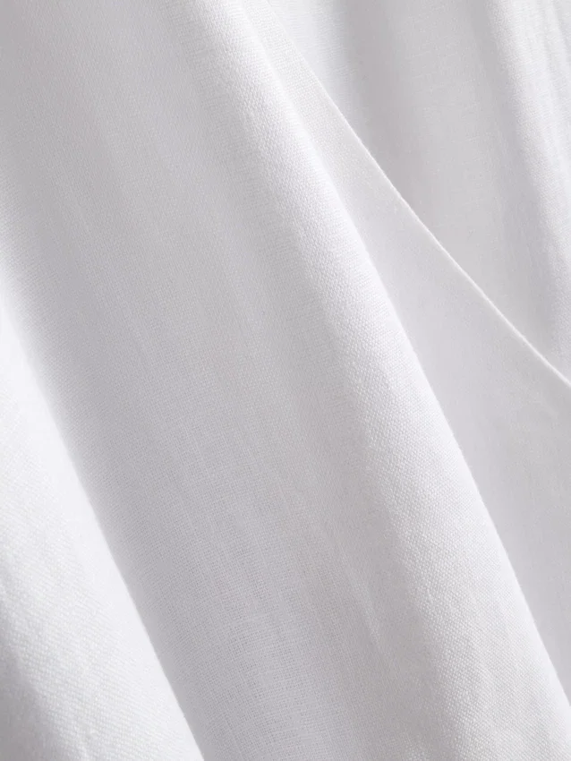 The Edit linnen wikkelblouse met V-hals