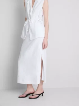 The Edit maxi-rok van linnen