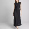 The Edit mouwloze linnen midijurk