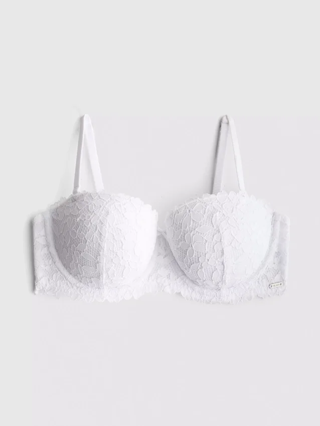 The Edit push-up-bh met bloemenkant
