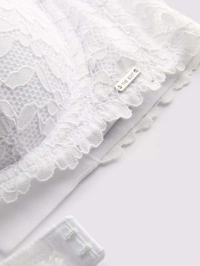 The Edit push-up-bh met bloemenkant