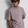 The Edit T-shirt van katoen met textuur