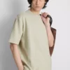 The Edit T-shirt van katoen met textuur