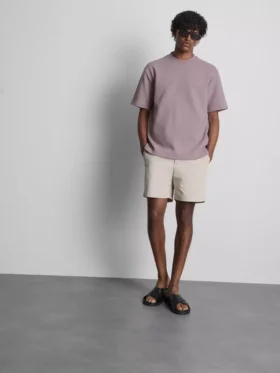 The Edit T-shirt van katoen met textuur