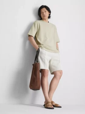 The Edit T-shirt van katoen met textuur