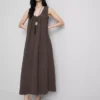 The Edit trapeze maxi-jurk