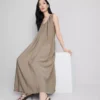 The Edit trapeze maxi-jurk