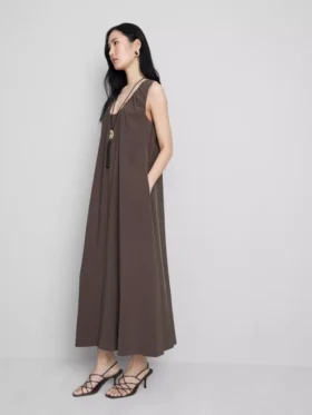 The Edit trapeze maxi-jurk