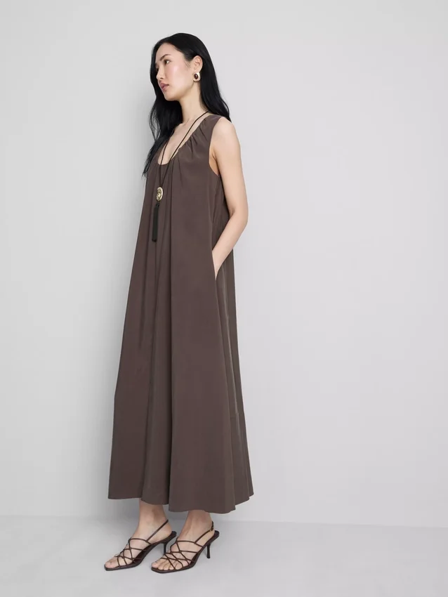 The Edit trapeze maxi-jurk