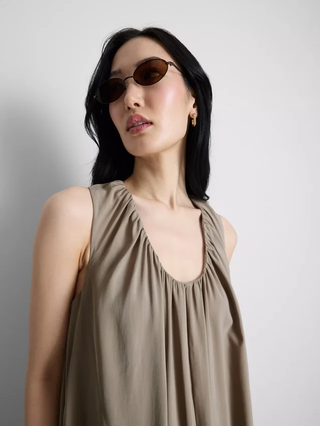 The Edit trapeze maxi-jurk